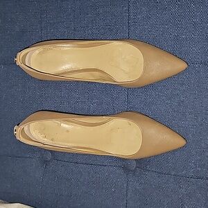 Michael Kors Flex Mid Pump Leather Khaki Tan Women's